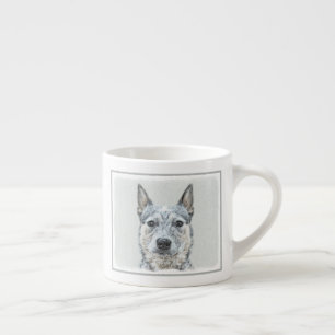 Australian Cattle Dog Painting - Cute Original Art Espresso Cup