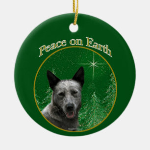 Australian Cattle Dog Peace Ceramic Tree Decoration