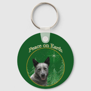 Australian Cattle Dog Peace Key Ring