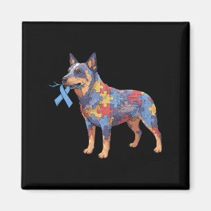 Australian Cattle Dog Puzzle Autism Awareness Wome Magnet