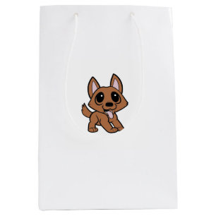 australian cattle dog red cartoon medium gift bag