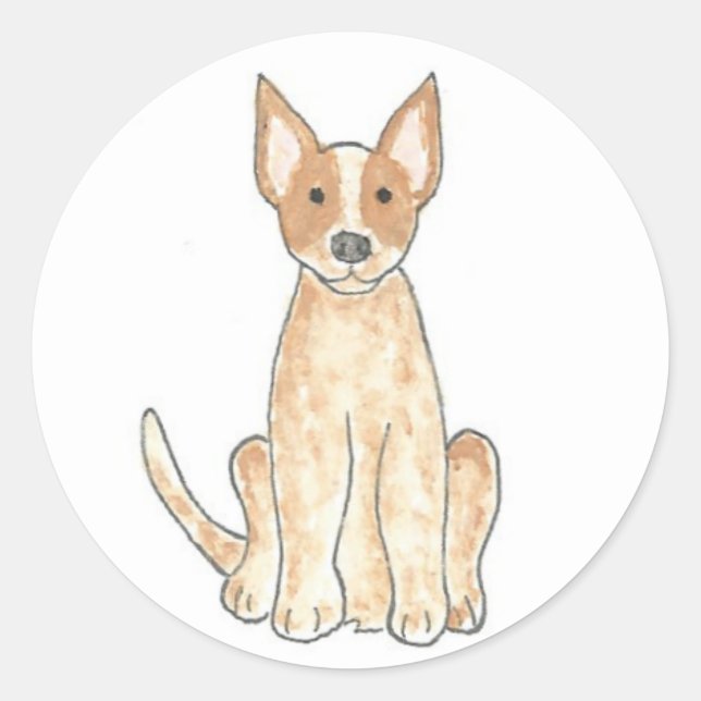 Australian Cattle Dog Red Heeler Stickers (Front)