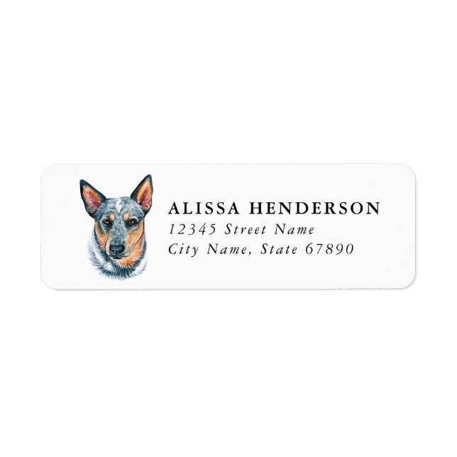 Australian Cattle Dog Return Address Labels (Front)