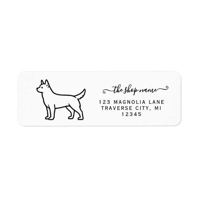 Australian cattle dog return address labels (Front)