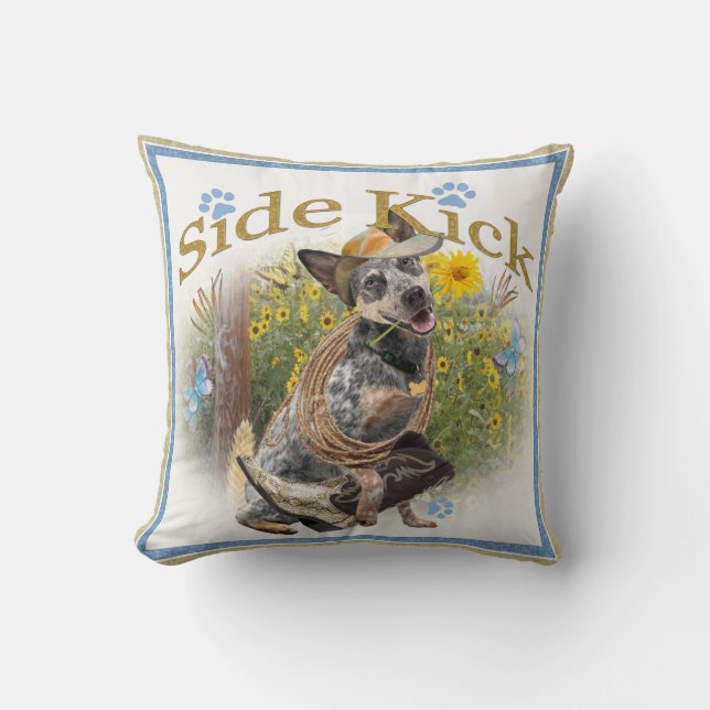 Australian Cattle Dog Side Kick Cushion (Front)