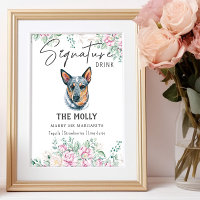 Australian Cattle Dog Signature Drink Sign