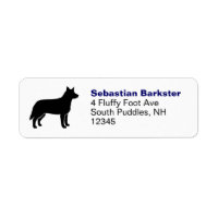 Australian Cattle Dog Silhouette Return Address