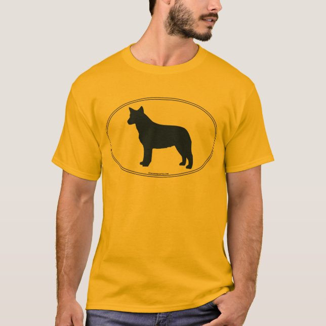 Australian Cattle Dog Silhouette T-Shirt (Front)