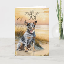 Australian Cattle Dog Sunset Beach Father's Day