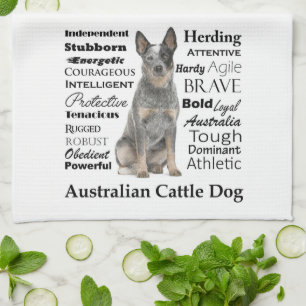 Australian Cattle Dog Traits Kitchen Towel