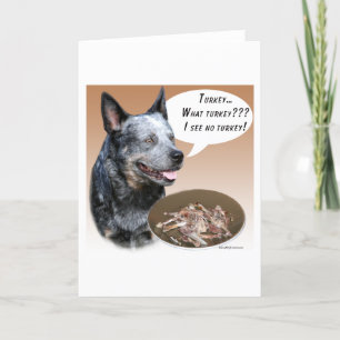 Australian Cattle Dog Turkey Holiday Card