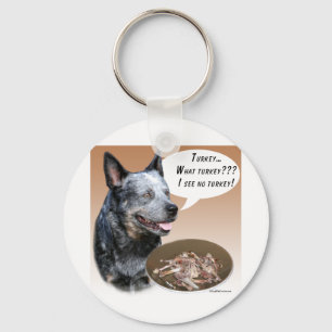 Australian Cattle Dog Turkey Key Ring