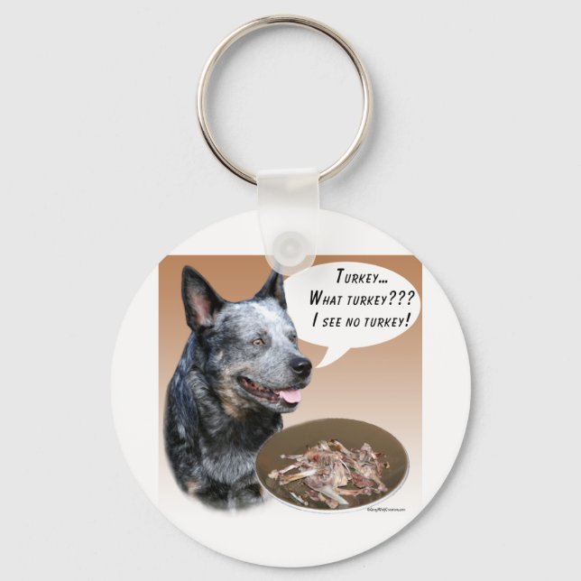 Australian Cattle Dog Turkey Key Ring (Front)