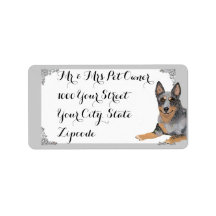 Australian Cattle Dog w/white and silver design