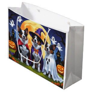 Australian Cattle Dogs Pumpkin Halloween Funny Large Gift Bag