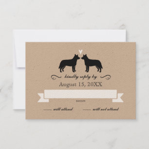 Australian Cattle Dogs Wedding RSVP Response