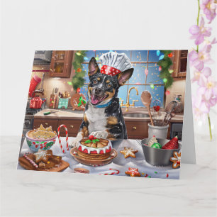 Australian Cattle Holiday Baking Festive Christmas Card