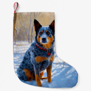 Australian Cattle Let It Snow Christmas Small Christmas Stocking