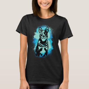 Australian Cattle Paint Blue Design Dog Mum Dad T-Shirt