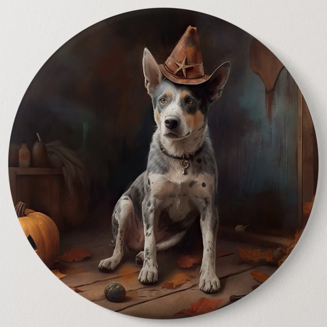 Australian Cattle Pumpkins Halloween Scary 6 Cm Round Badge (Front)