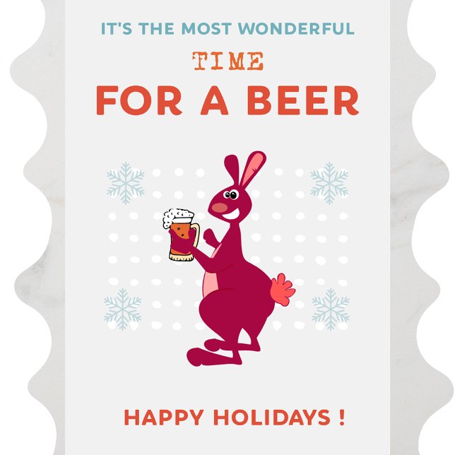 Australian christmas cards Beer Kangaroo (Creator Uploaded)