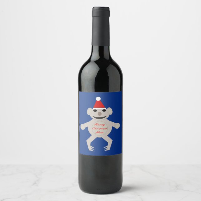 Australian Christmas Koala Bear Bottle Labels (Front)