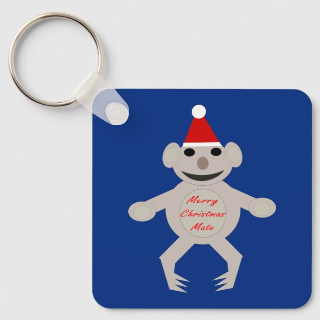 Australian Christmas Koala Bear Custom Key Ring (Front)