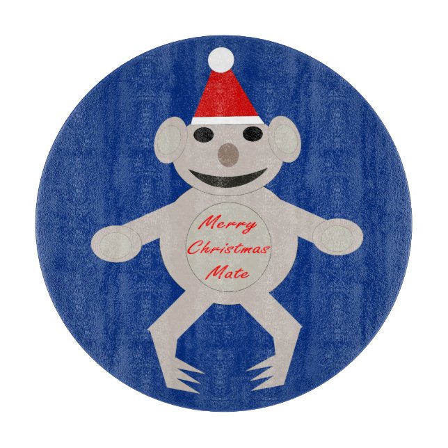 Australian Christmas Koala Bear Cutting Board (Front)