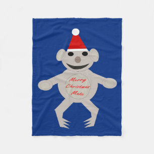 Australian Christmas Koala Bear Fleece Blanket
