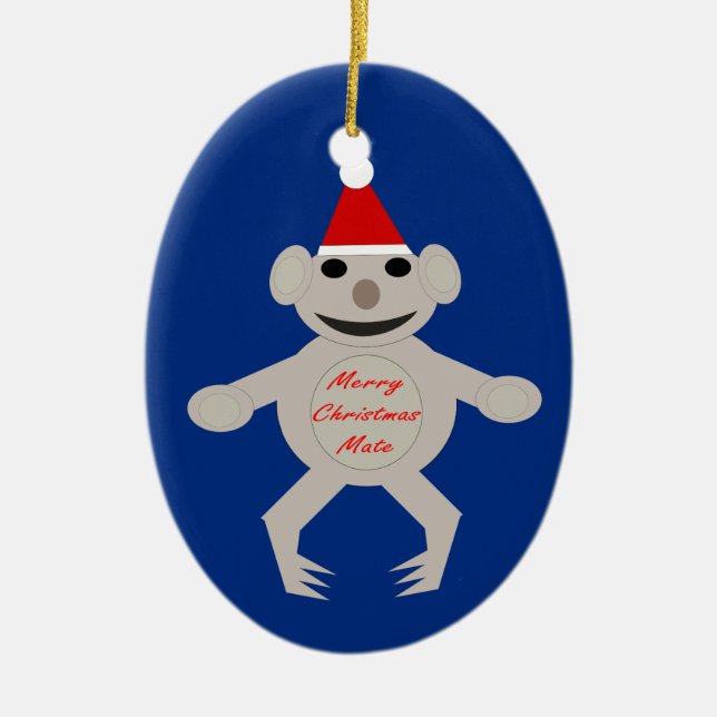 Australian Christmas Koala Bear Ornament (Front)