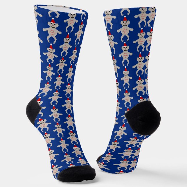 Australian Christmas Koala Bear Patterned Socks (Angled)