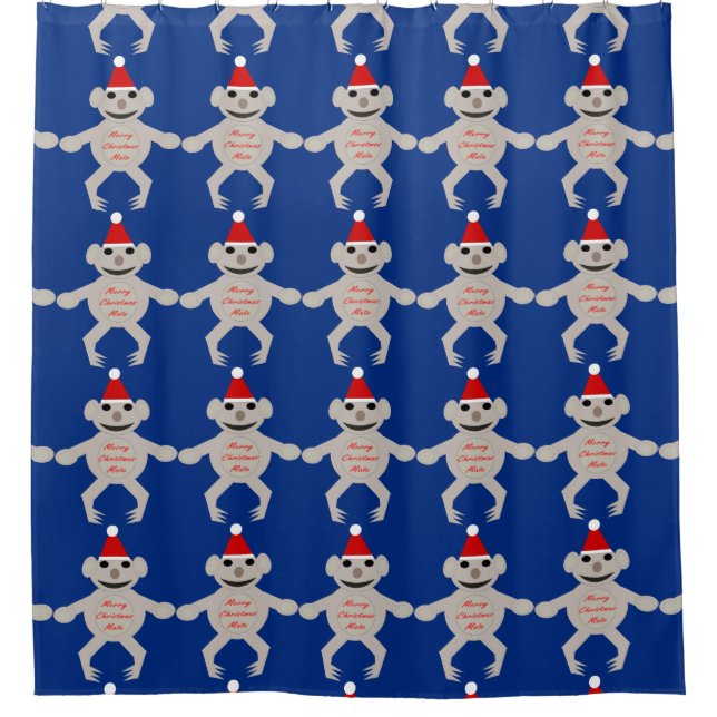 Australian Christmas Koala Bear Shower Curtain (Front)