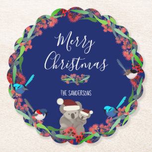 Australian Christmas Paper Coaster