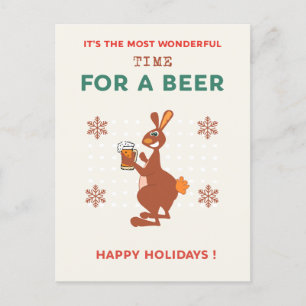 Australian christmas postcards Funny Kangaroo Pun