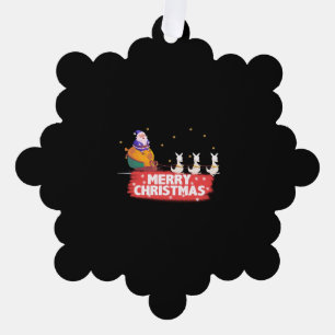 Australian Christmas, Santa Claus, beach Tree Decoration Card