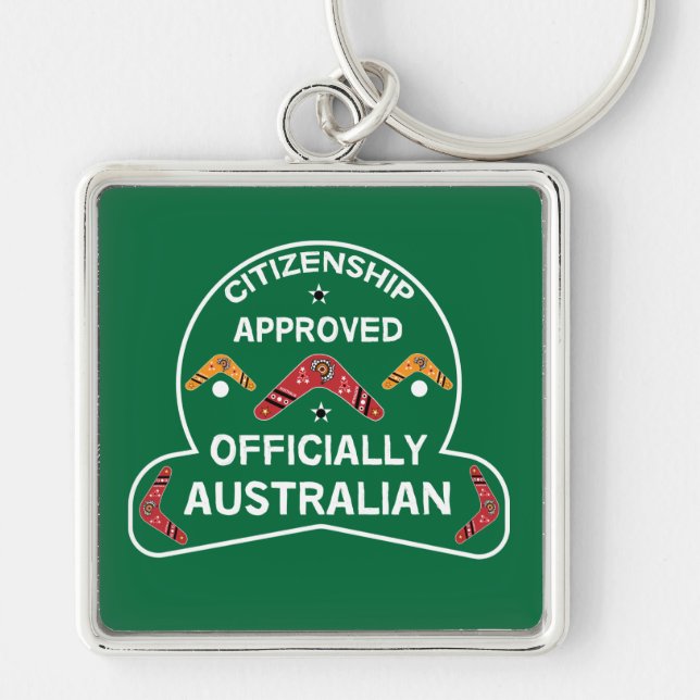 Australian Citizenship Gift | Aussie Citizenship   Key Ring (Front)