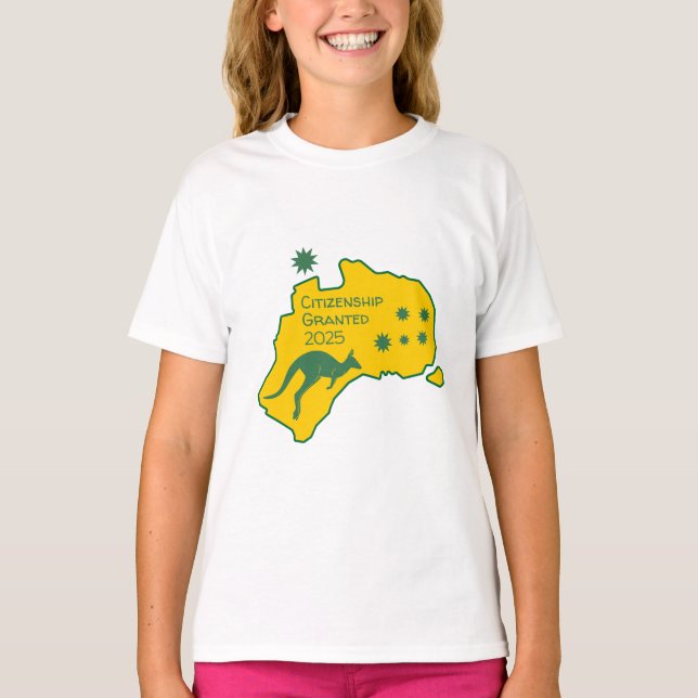 Australian Citizenship Gift | Aussie Citizenship   T-Shirt (Front)