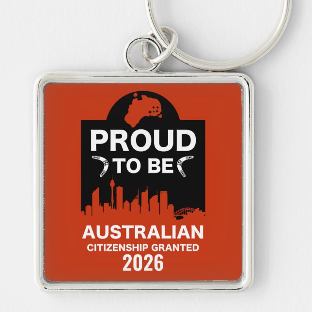 Australian Citizenship Gift Key Ring (Front)