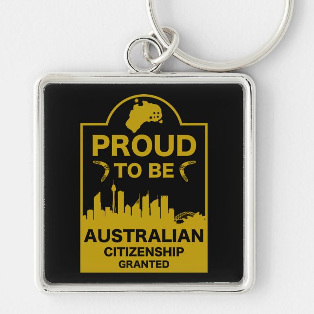 Australian Citizenship Gift Key Ring (Front)