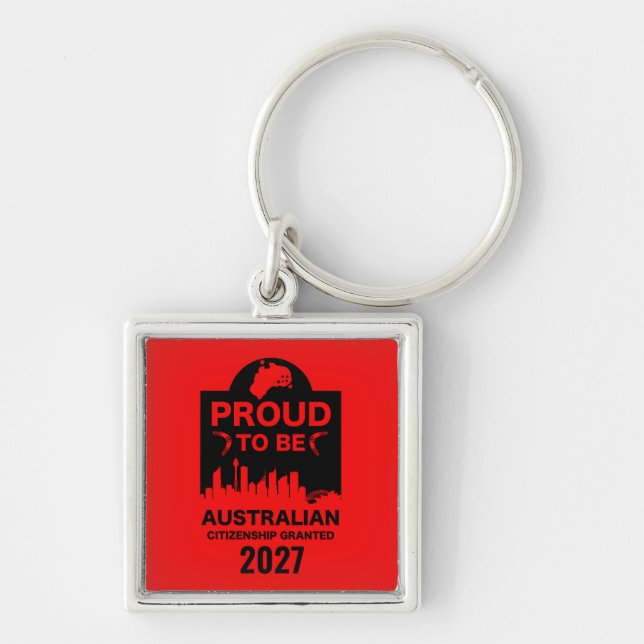 Australian Citizenship Gift Key Ring (Front)