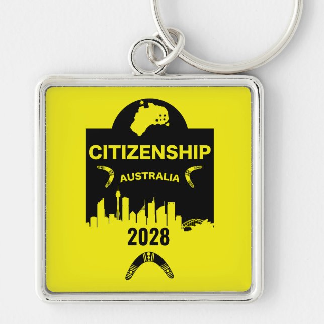 Australian Citizenship Gift Key Ring (Front)