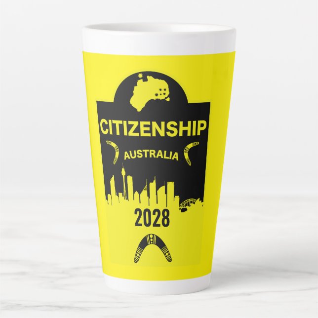 Australian Citizenship Gift Latte Mug (Front)