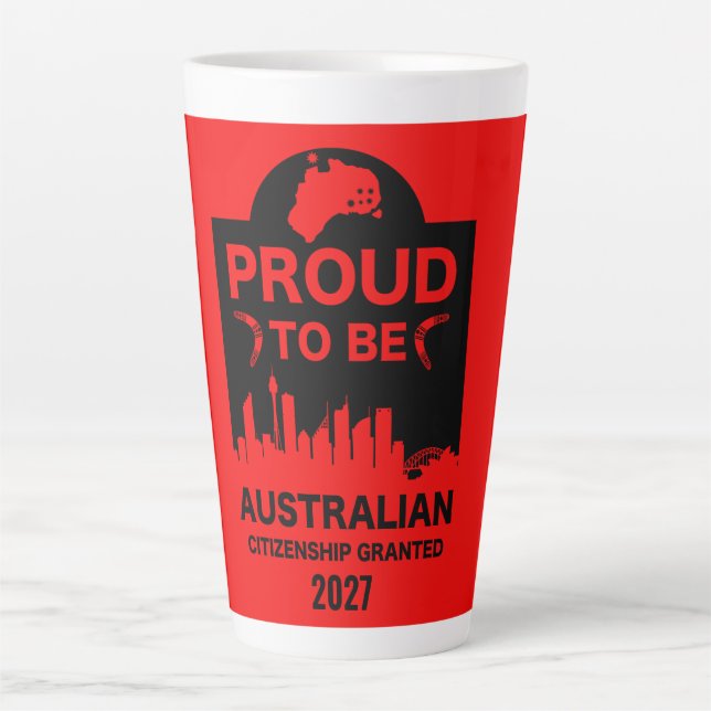 Australian Citizenship Gift Latte Mug (Front)
