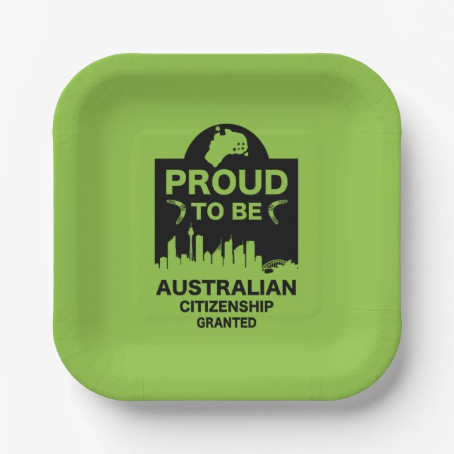 Australian Citizenship Gift Paper Plate (Front)