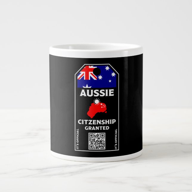 Australian Citizenship Party Congratulations Gift  Large Coffee Mug (Front)