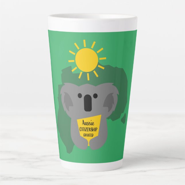 Australian Citizenship Party Congratulations Gift  Latte Mug (Front)