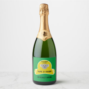 Australian Citizenship Party Congratulations Gift Sparkling Wine Label