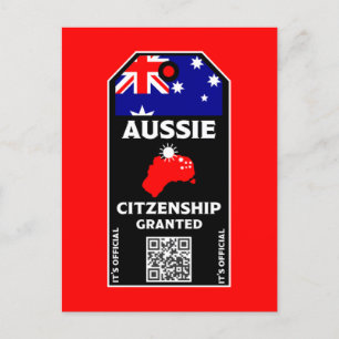 Australian Citizenship Party Congratulations Postcard