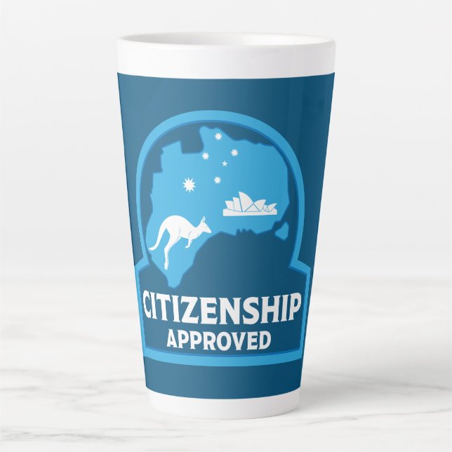 Australian Citizenship Party Gifts Latte Mug (Front)