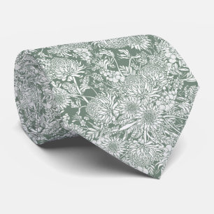 Australian Country Garden Sage And White Tie